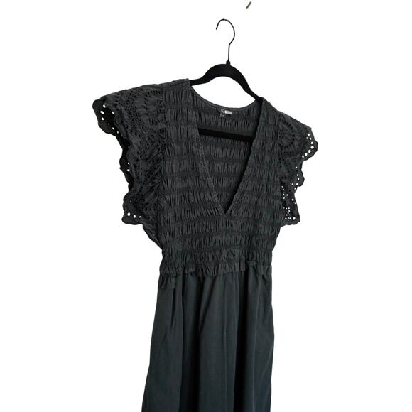Rails Black Clementine Eyelet Midi Dress Sz XL - Picture 5 of 7